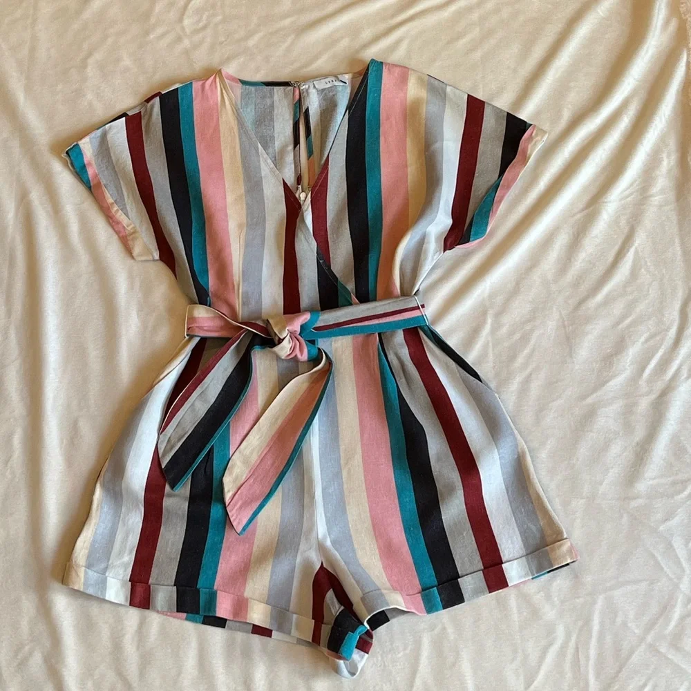 LUSH Striped romper - Picture 1 of 6